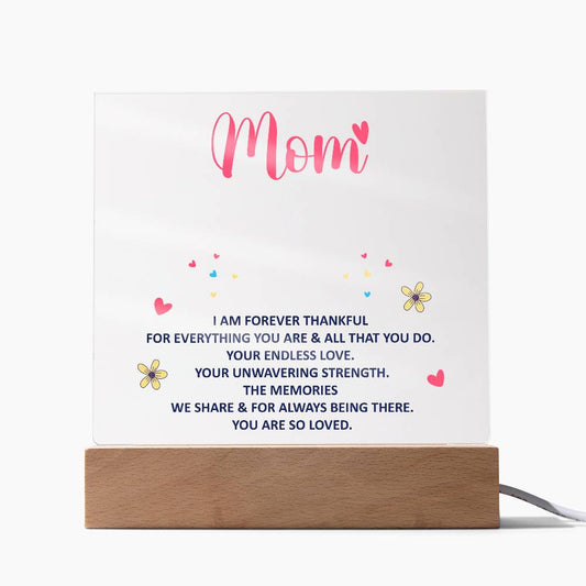 Acrylic Plaque Forever Keepsake This Is For You Mom
