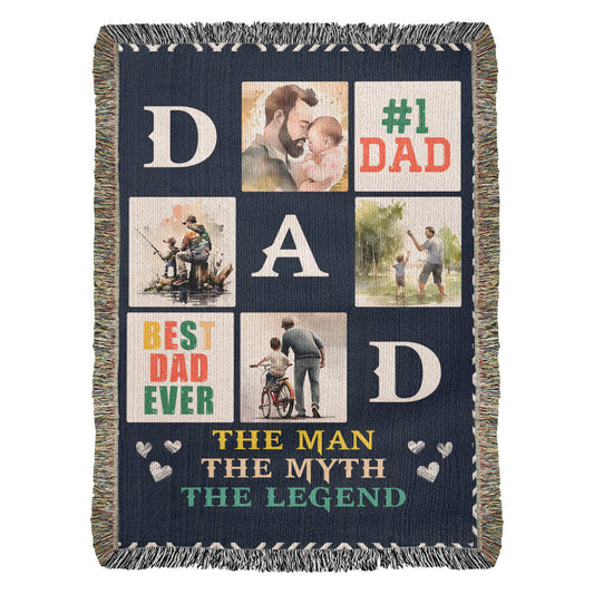 Forever Best Dad Ever Woven Blanket